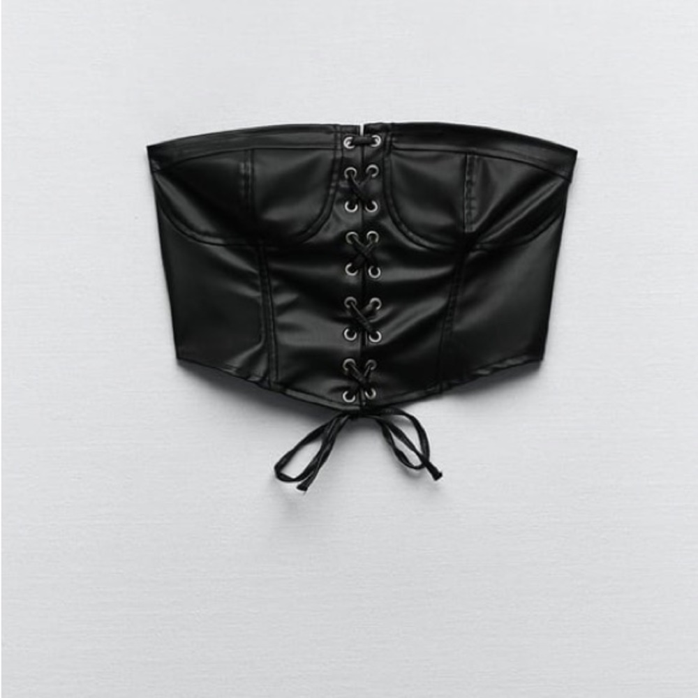 FAUX LEATHER CORSET